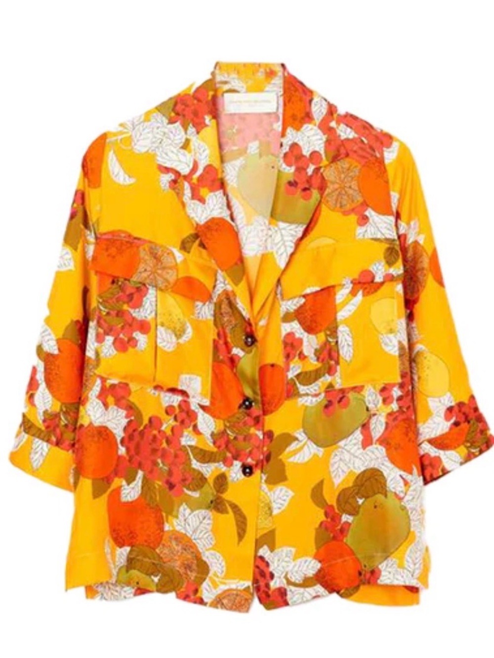 🌼 La Prestic Ouiston “LeCompte” 100% Silk Twill Shirt NWT 🌼